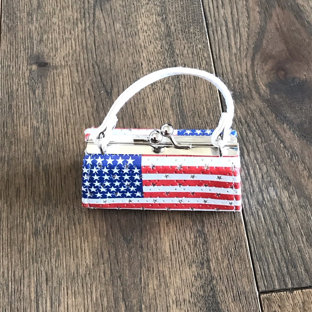 Patriotic Red, White, and Blue Lipstick Case